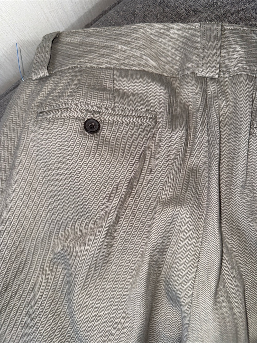 Banana Republic Jackson Fit Beige Trouser Leg /Wide Leg Pants Women's 12 - Picture 8 of 8